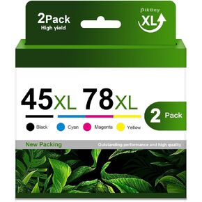 45XL 78XL Ink Cartridge Combo Pack Replacement for HP 45XL 78XL 51645XL 51645XLA C6578XLAN C6578XLDN use for Deskjet 842C 932C 960C 970C 990C Color Copier 180 Printer (1 Black 1 Tri-Color)