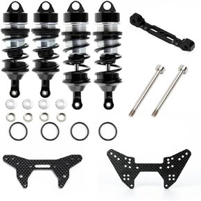 تمتص امتصاص الصدمات وبرج صدمة ألياف الكربون لـ Arrma 1/8 Typhon 6S BLX 4WD ، المصممة للسرعة القصوى ، مثبطات RC الخلفية الأمامية ، 88 مم/98 ملم قفزة القفزة القابلة للتعديل #ARA330627 ، ARA330628