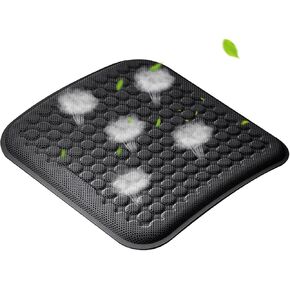 Double Thick Gel Seat Cushion for Office Chair, Car & Wheelchair - Orthopedic Memory Foam & Cooling Gel for Back Pain Relief, Pressure Sores, Tailbone Support - Removable Washable Cover (​Black) in Kuwait