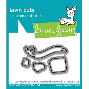 Lawn Fawn LF3489 Little Woodland Library Add-On Lawn Cuts Dies