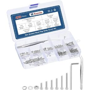 1110pcs M3 Socket Head Cap Screws Bolts Nuts Assortment Kit - [M3x4/5/6/8/10/12/14/16/18/20/25/30mm] 304 Stainless Steel Allen Socket Drive for 3D Printer, with Wrench in Saudi Arabia