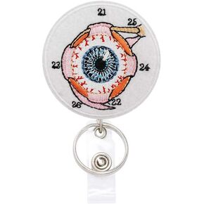 Nother Reeleer Eye Eye Badge Beed قابلة للسحب ، مع مقطع التمساح وخاتم المفتاح ، 24 بوصة السحب سميك سلك العيون الطبيب هدية الطبيب