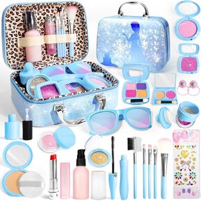 INNOCHEER Pretend Makeup for Toddlers, Fake Play Makeup for Little Girls, Frozen Toy Makeup Set for Girls, Birthday Christmas Princess Gifts Toddler Girl Toys Age 2 3 4 5 6 7 8 (Not Real Makeup)
