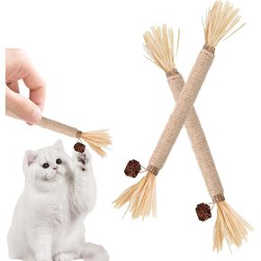 3 حزمة Silvervine Sticks for Cats Chewers ، Natural Cat Chew Stick ، ​​Playting interactive Hist Chew ، Silver Vine Chew Sticks for indoor Kitty Nip Cleaning Care Care Care (3)
