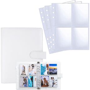 A5 Binder Card Album with 240 Pocket Sleeves+ 30 Pcs Replacment Inner Pages for Photocard Collection