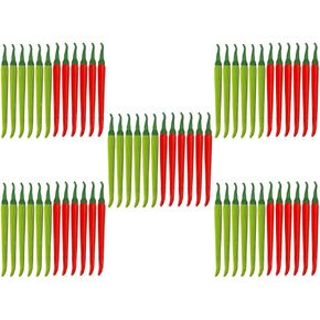 OperItacx 60 PCS PEN for Pepper Chili Modeling Signature Adostable Vegetable Cartoon Sign Abens على شكل جائزة محمولة محمولة محمولة محمولة.
