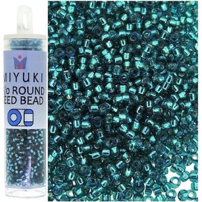 حبات بذرة Miyuki Round Round Size 15/0 8.2g SL Teal