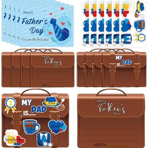 Wiooffen 24 Pack Bead's Card Card Making Cards Diy مصنوع يدويًا بطاقات المعايدة المصنوعة مع مظروف وملصقات عيد أب سعيد جعل هدايا الحرف الخاصة بك لأبي مدرسة مرحلة ما قبل المدرسة
