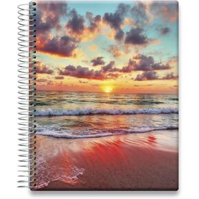 Tools4Wisdom Planner 2025-2026 - April 2025-2026 Calendar - 15 Months - 8.5x11 Inch Hardcover - Daily Weekly and Monthly - A5J6 - Sunrise Beach