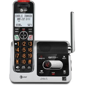 AT&T BL102-3 DECT 6.0 3-HA-HAYPLANS PHONE للمنزل مع جهاز الرد على المكالمات ، حظر المكالمات ، مذيع معرف المتصل ، مساعدة الصوت ، الاتصال الداخلي ، والمجموعة غير المسبوقة ، Silver/Black