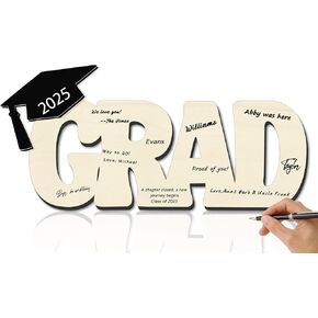 توقيع التخرج خريج علامة الخريج لوحة الخشب ، دفتر ضيوف لوحة للمدرسة الثانوية بكلية بكلية البكالوريوس جراد هدية زخمة فئة 2025
