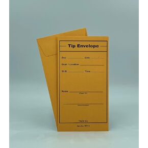 500 Cashier Depot General Tip Envelope ، 3 1/2 "× 6 1/2" ، Premium 24lb. كرافت ، 500/صندوق