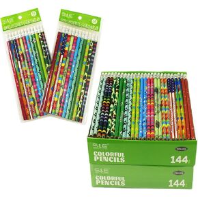 S&E Teacher's Edition 36pcs متنوع أقلام الرصاص الملونة ، قلم رصاص خشبي مع ممحاة ، تشكيلة قلم رصاص ، أقلام الأطفال الجدة ， توزيع جوائز وحوافز ، 2 HB ، 12 لونًا متنوعًا. in Kuwait