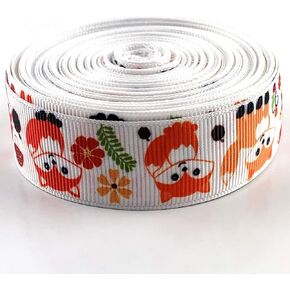 10 ياردة لطيف فوكس صغير مطبوع الشريط Grosgrain للهدايا لفائف DIY الحرف 7/8 "بوصة