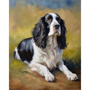 ZUVRDIAI Paint by Numbers for Adults Springer Spaniel Dog Painting by Number for Adults DIY Digital Painting for Beginners Wall Decor Drawing Art Decor, 40x50cm
