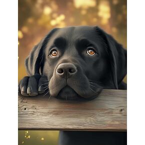 youshiha Black Labrador Dog Diamond Painting kits للبالغين ، DIY 5D Animal Diamond Art Cull in Kuwait