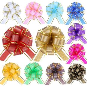 12 PCS 6inch سحب القوس غلاف هدية ، سحب القوس لعيد الميلاد ، عيد الميلاد ، الحفلات ، عطلة ، صناديق هدايا القوس أقواس التعبئة والتغليف لعيد عيد الحب يعرض زينة الزهور