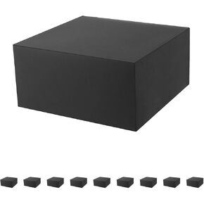 10 Gift Boxes 10x10x5 Inches, Matte Black Gift Boxes Bulks for Mother's Day, Father's Day, Party, Birthday, Groomsmen Proposal Boxes for Light Gifts