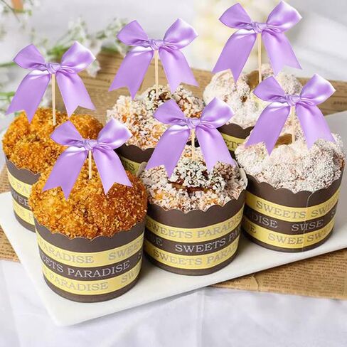 20Pcs Bow Cupcake Toppers，Ribbon Bow Cake Topper for Bow Themed Birthday Cake Decorations,Bowknot Cupcake Picks for Baby Shower,Bridal Shower Birthday Wedding Party Cupcake Decorations (Black) in Saudi Arabia