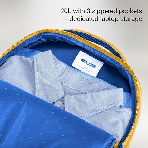 incase Facet 20L سفر سفر على ظهره + حقيبة كمبيوتر محمول مع كمبيوتر مع حزام إطلاق سريع - حمل على ظهره (Black ، 20L) in Kuwait