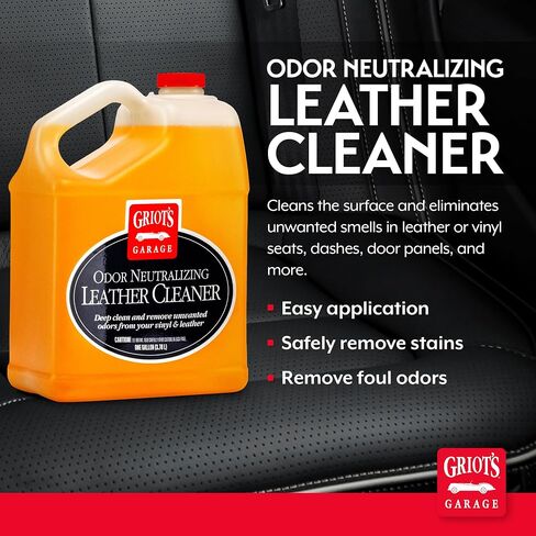 Griot's Garage 10971 Odor Neutralizing Leather Cleaner 22oz – Cleans Leather & Vinyl Seats, Dashboards, Door Panels & More While Removing Odors. Safe On Analine & Pigmented Leather in Saudi Arabia
