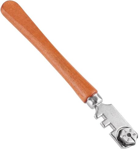 130 مم من Professaa Roller Glass Cutter Six Wheel Metal Wheel Craft Kit Tool مع مقبض خشبي in Saudi Arabia