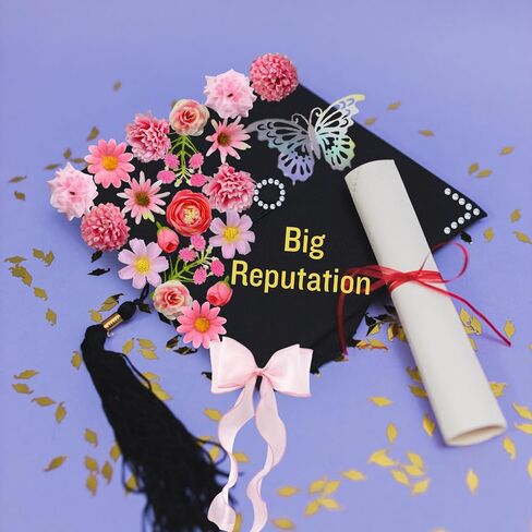 Graduation Cap Decorations 2025 Grad Cap Decoration Kit Graduation Gifts for Her DIY Grad Cap Topper Set Assorted Flowers 3D Butterfly Stickers Bow Pearls Alphabet Number Stickers in Saudi Arabia