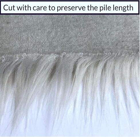 Bianna Silver Gray Grey Faux Fur Fabric, by The Yard, American Seller, Luxury Shag Shaggy Material for Crafting, Sewing, Costumes, Fursuits, Home Decor (20x60 inches) in Kuwait