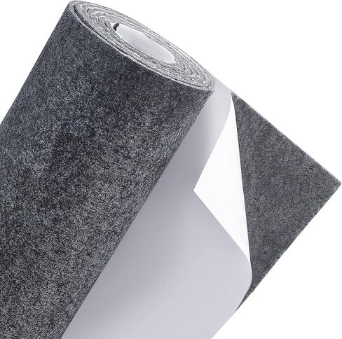 BENECREAT 11.8x78.7inch Gray Self Adhesive Felt Fabric, Drawer Liner for DIY Crafts Sewing Accessories and Jewelry Drawer Box Fabric Peel Stick, 3mm Thick in Saudi Arabia