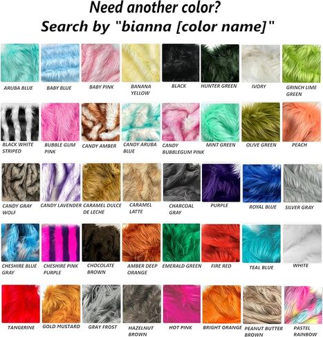 Bianna Silver Gray Grey Faux Fur Fabric, by The Yard, American Seller, Luxury Shag Shaggy Material for Crafting, Sewing, Costumes, Fursuits, Home Decor (20x60 inches) in Kuwait