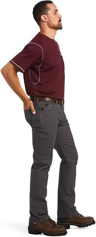 Ariat Male Rebar M7 Slim DuraStretch Made Tough مستقيم بانت حديد التسليح رمادي 33W x 30L in Saudi Arabia