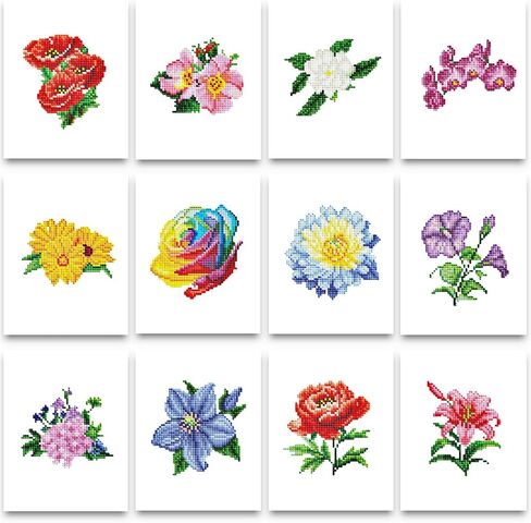 PeakLuv 10pcs Small Diamond Art Kits Small Diamond Painting Kits, Sunrise & Sunset Landscape Mini Diamond Art Kits for Beginners, Square Drill Mini Gem Painting 1-Hour Painting for Home Desktop Decor in Saudi Arabia