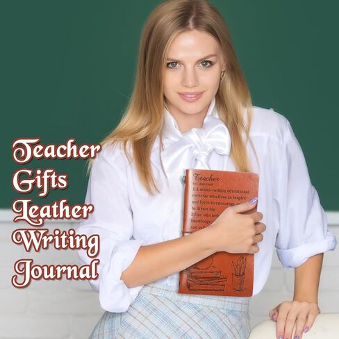 Leinuosen Teacher Leather Journal Journal Gifts Teacher Teachipts 136 Pages Travel Journal Notebook Retro Diary Writing Notepad Gift for Christmas Teacher's Day Greguation (Astract ، Brown) in Kuwait
