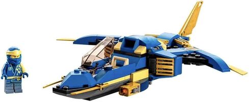 Lego Ninjago Jays Thunder Jet Evo ، طائرة لعبة Ninja القابلة للترقية مع Jay Mini Figure ، فكرة هدية عيد ميلاد للأطفال من 7 سنوات 71784 in Saudi Arabia