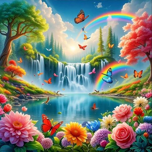 Lion 5D Diamond Painting Kits for Adults Beginners-Lion Forest Diamond Art Kits for Adults,DIY Gem Art for Adults Animal for Gift and Home Decoration(14x14inch) in Kuwait