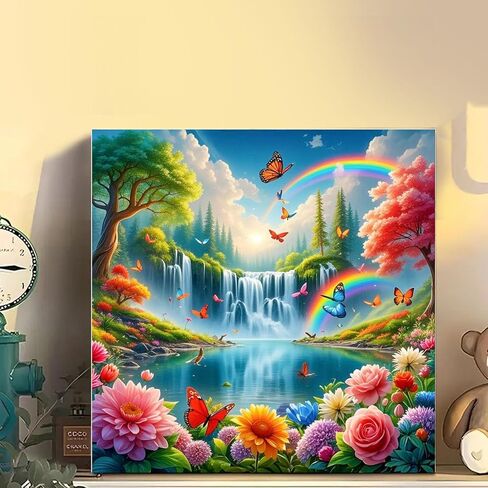 Lion 5D Diamond Painting Kits for Adults Beginners-Lion Forest Diamond Art Kits for Adults,DIY Gem Art for Adults Animal for Gift and Home Decoration(14x14inch) in Kuwait