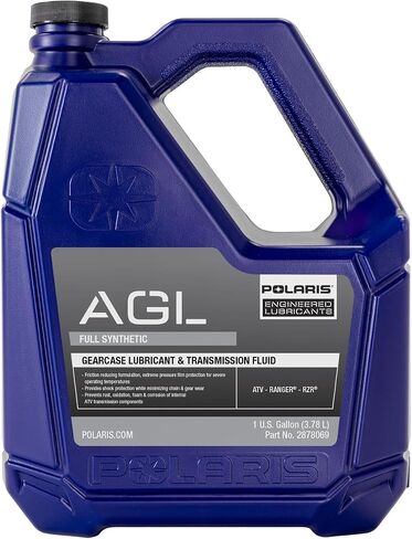 Polaris AGL Full Synthetic Automatic Gearcase Lubricant and Transmission Fluid for Off Road Vehicles With 4 Stroke Engine, 1 Quart, Qty 1, for ATV UTV SxS Maintenance - 2878068 in Saudi Arabia