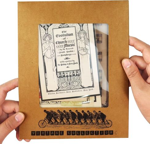 CATaireen Vintage Junk-Journal Mixed Paper Scrapbooking Embellishments Set Retro Journaling Decoupage Stickers Textured Packaging Decorative Cards Tags Kit (Poster C) in Saudi Arabia