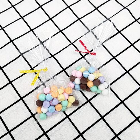 100PCS Small Cellophane Bags, 3x4 OPP Rice Crispy Bags for Gift Goodie Favor Candy Cake Pop Birthday Party Cookies Christmas New Year Wedding Party (3'' x 4'') in Kuwait