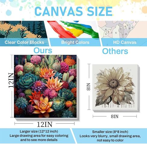 Nzhidey Sea Turtles Paint by Number with Frame 12x12-Framed Paint by Numbers Kit for Adults on Canvas, Turtles Paint by Numbers Kit for Adults Framed with Brushes Acrylic Paints for Home Wall Decor in Saudi Arabia