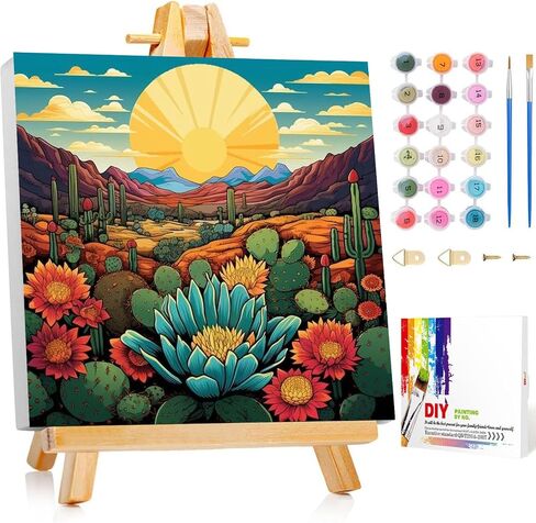 Nzhidey Sea Turtles Paint by Number with Frame 12x12-Framed Paint by Numbers Kit for Adults on Canvas, Turtles Paint by Numbers Kit for Adults Framed with Brushes Acrylic Paints for Home Wall Decor in Saudi Arabia