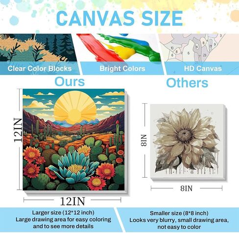 Nzhidey Sea Turtles Paint by Number with Frame 12x12-Framed Paint by Numbers Kit for Adults on Canvas, Turtles Paint by Numbers Kit for Adults Framed with Brushes Acrylic Paints for Home Wall Decor in Saudi Arabia