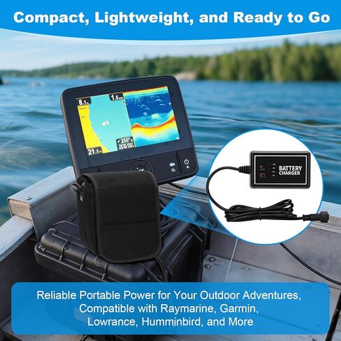 مجموعة طاقة البطارية بقدرة 20 أمبير في الساعة، حزمة بطارية ليثيوم أيون محمولة مقاومة للماء ومزودة بشاحن 110 فولت وملحقات توصيل الجهاز (PPK-20Ah) | ملحقات صيد الكاياك in Kuwait