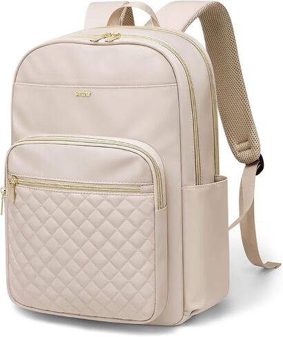 Laptop Backpack for Women Fits 16 Inch Travel Computer Bag Ladies Stylish Travel Bags Womens Fashion Bag for Business Bags Casual Daypacks Beige in Saudi Arabia