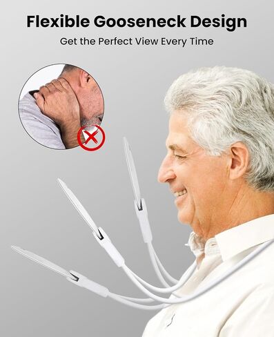 Magnifying Glass, Magnetic Detachable Magnifying 3X Hands Free Necklace Magnifier Adult Seniors Magnifying Glass for Reading (110mm Black) in Saudi Arabia