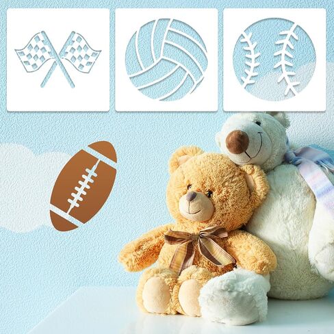22PCS Baby Shower Stencils for Painting, Baby Theme Painting Templates, Small Animals Template for Painting, 5 Inch Cute Baby Shower Stencils for Onesie Decorating Kit in Kuwait