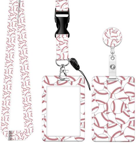 Badge Reels Retractable with Carabiner Reel Clip, ID Name Tag Work Badge Holder Belt Ferrule, Identity ID Badge Holder Cover Case for Office Nurse Teacher Student Gifts(Watercolor Purple Flower) in Kuwait