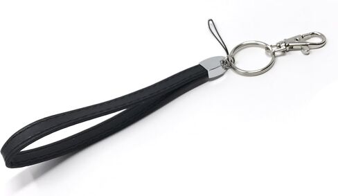 WigsPedia Deluxe Durable PU Leather Wrist Lanyard for ID Badge Holder, Key fob Cell Phone, Key, USB, Camera (Silver) in Saudi Arabia