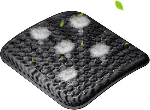 Double Thick Gel Seat Cushion for Office Chair, Car & Wheelchair - Orthopedic Memory Foam & Cooling Gel for Back Pain Relief, Pressure Sores, Tailbone Support - Removable Washable Cover (​Black) in Kuwait