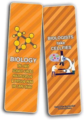 Creanoso Cute Biology Sayings Bookmarks (2-Sets x 6 Cards) – Daily Inspirational Card Set – Interesting Book Page Clippers – Great Gifts for Adults and Professionals in Saudi Arabia